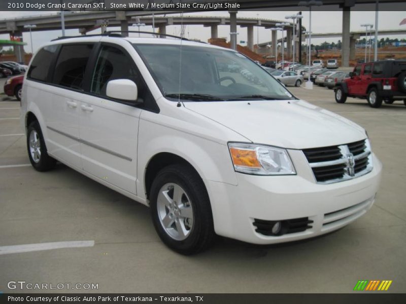 Stone White / Medium Slate Gray/Light Shale 2010 Dodge Grand Caravan SXT