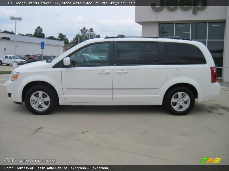 Stone White / Medium Slate Gray/Light Shale 2010 Dodge Grand Caravan SXT