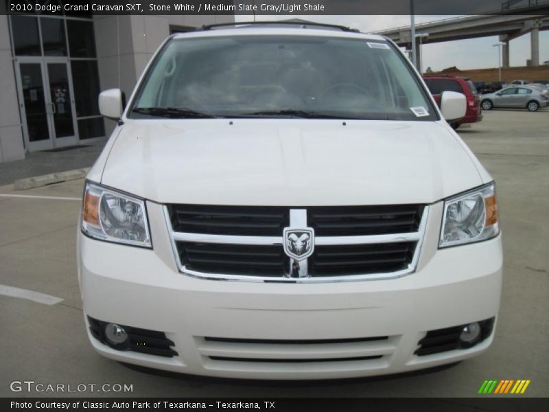 Stone White / Medium Slate Gray/Light Shale 2010 Dodge Grand Caravan SXT