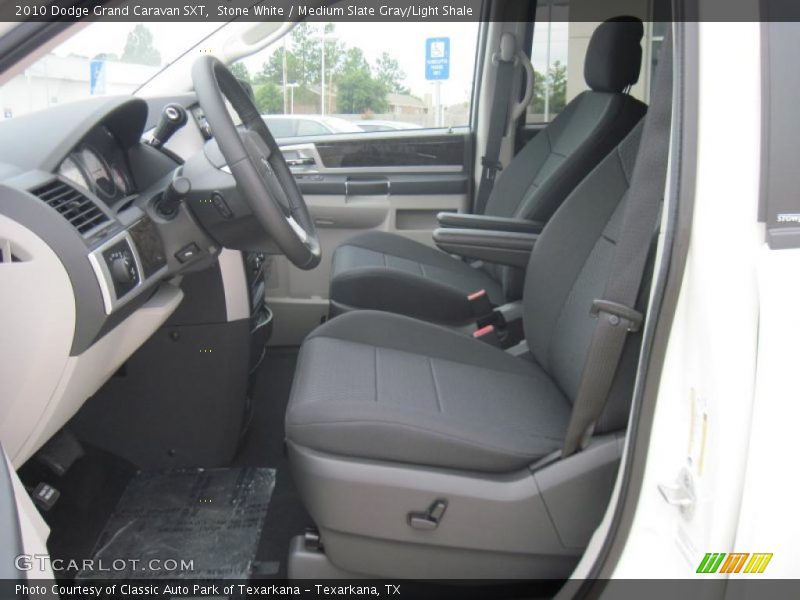 Stone White / Medium Slate Gray/Light Shale 2010 Dodge Grand Caravan SXT