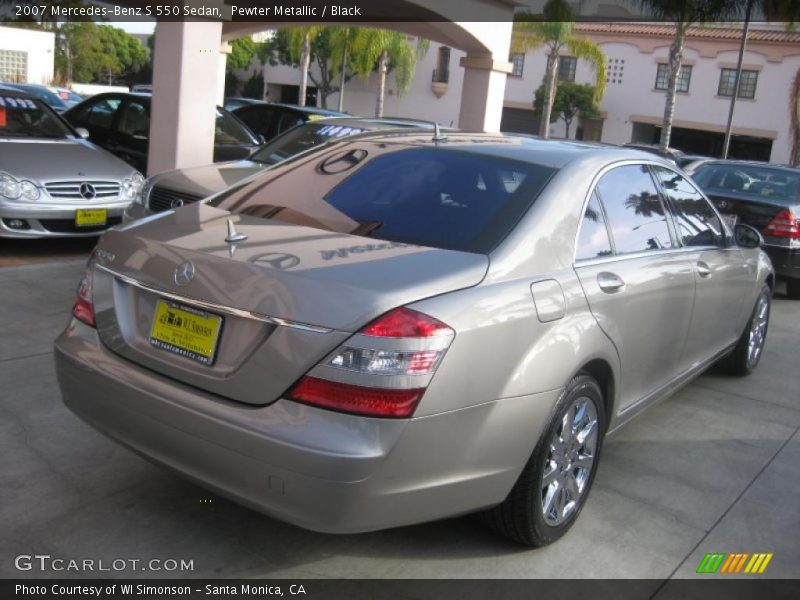 Pewter Metallic / Black 2007 Mercedes-Benz S 550 Sedan