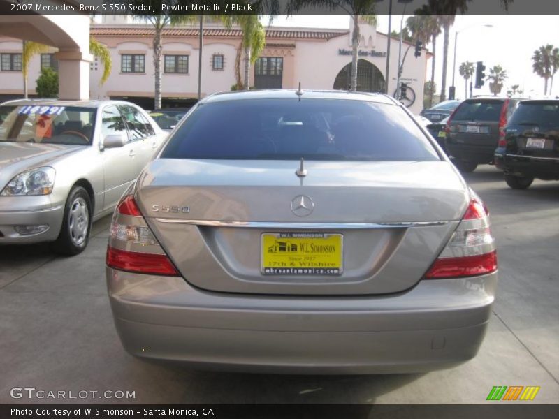 Pewter Metallic / Black 2007 Mercedes-Benz S 550 Sedan