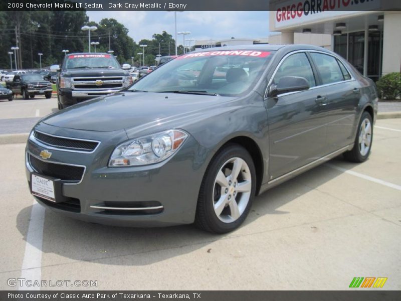 Dark Gray Metallic / Ebony 2009 Chevrolet Malibu LT Sedan