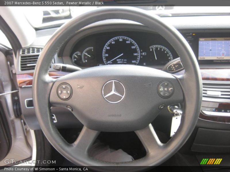 Pewter Metallic / Black 2007 Mercedes-Benz S 550 Sedan