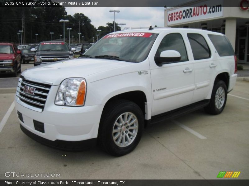 Summit White / Light Tan 2009 GMC Yukon Hybrid