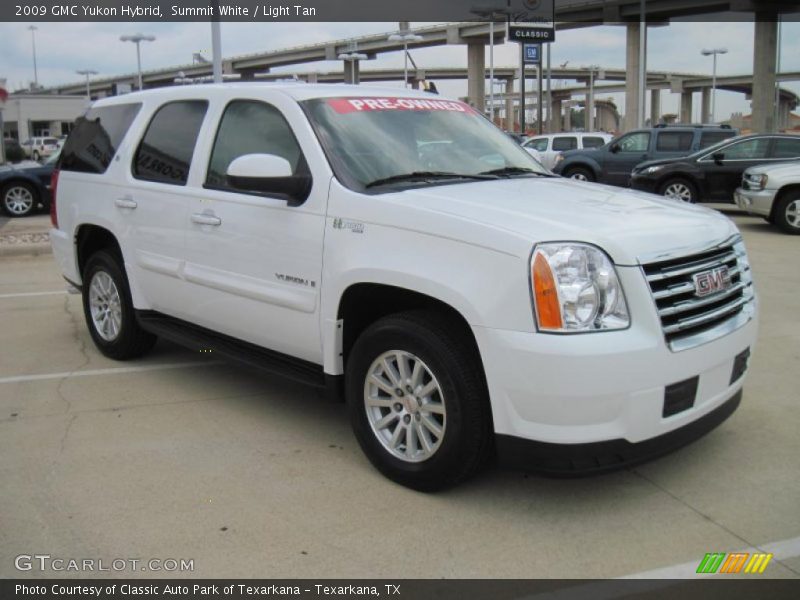 Summit White / Light Tan 2009 GMC Yukon Hybrid