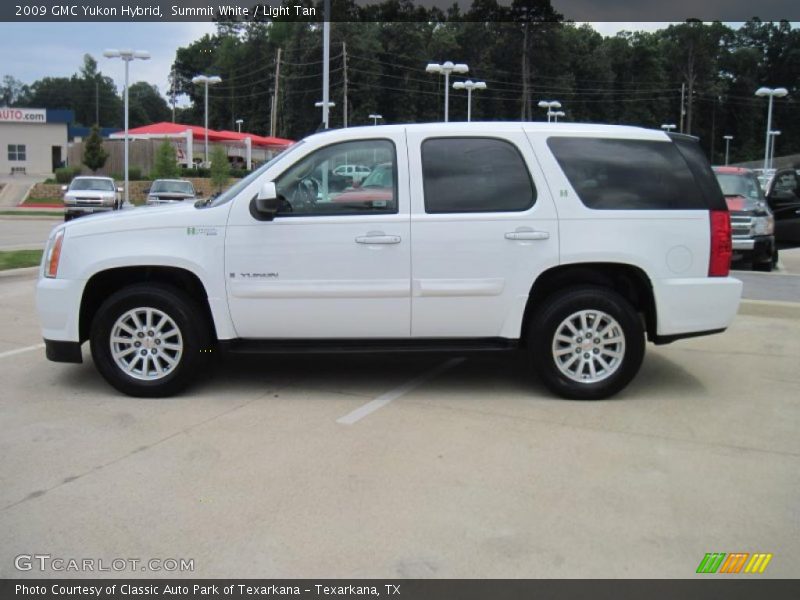 Summit White / Light Tan 2009 GMC Yukon Hybrid