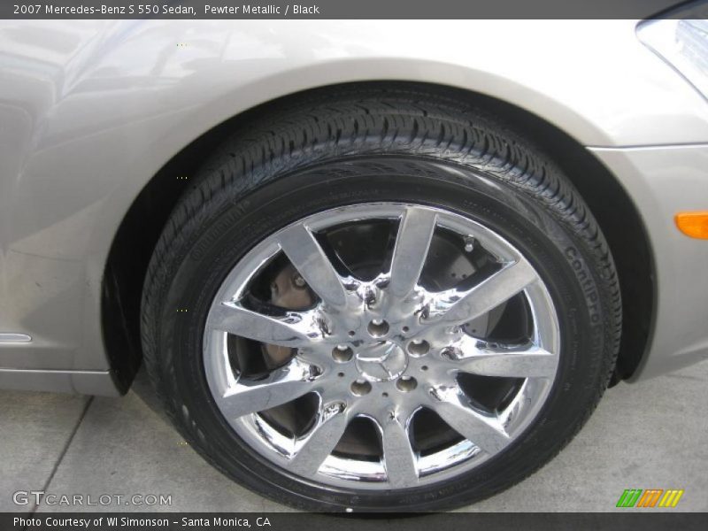 Pewter Metallic / Black 2007 Mercedes-Benz S 550 Sedan