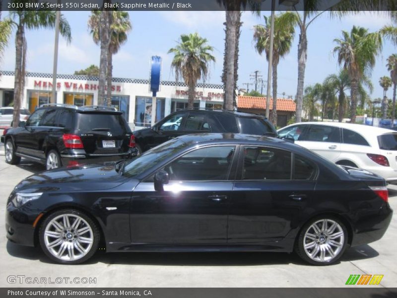 Black Sapphire Metallic / Black 2010 BMW 5 Series 550i Sedan