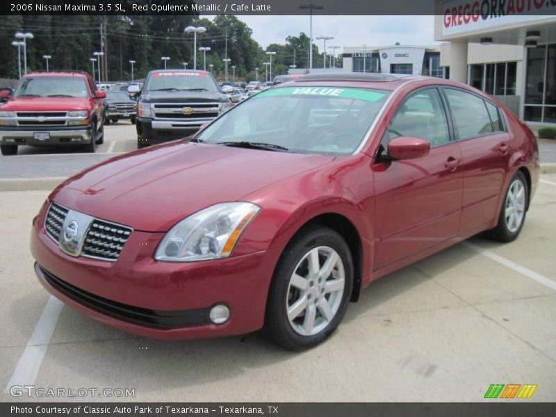 Red Opulence Metallic / Cafe Latte 2006 Nissan Maxima 3.5 SL