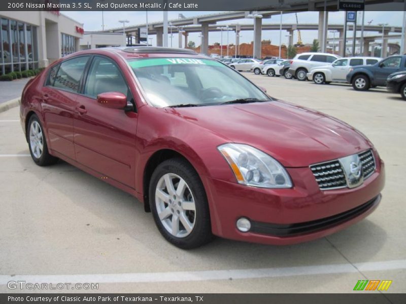 Red Opulence Metallic / Cafe Latte 2006 Nissan Maxima 3.5 SL