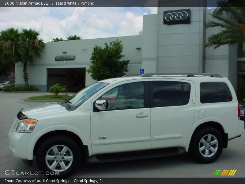 Blizzard White / Almond 2008 Nissan Armada SE