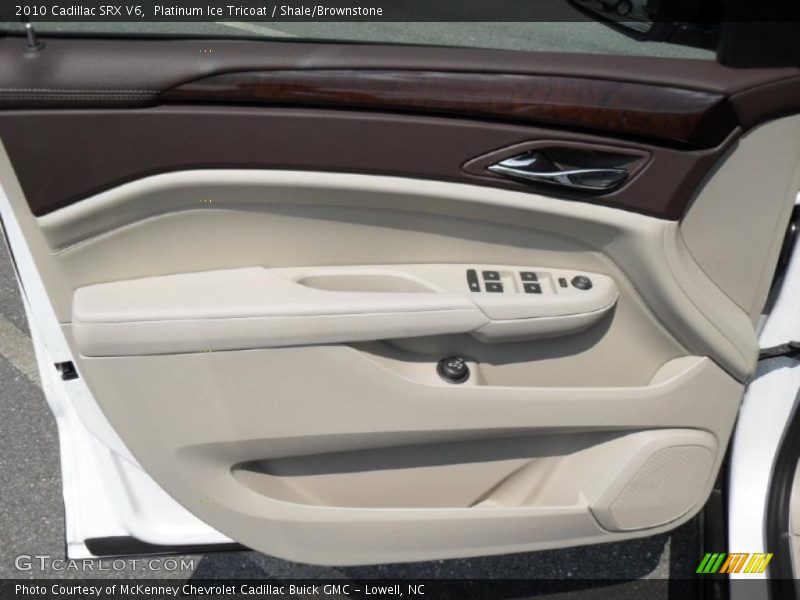 Platinum Ice Tricoat / Shale/Brownstone 2010 Cadillac SRX V6