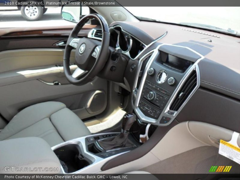 Platinum Ice Tricoat / Shale/Brownstone 2010 Cadillac SRX V6