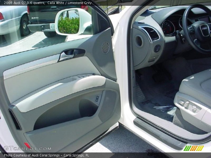 Calla White / Limestone Grey 2008 Audi Q7 3.6 quattro