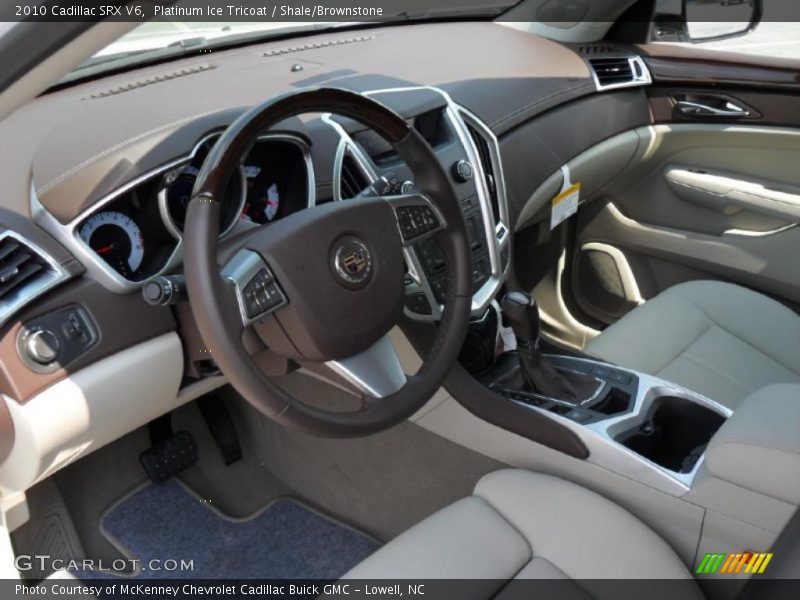 Platinum Ice Tricoat / Shale/Brownstone 2010 Cadillac SRX V6