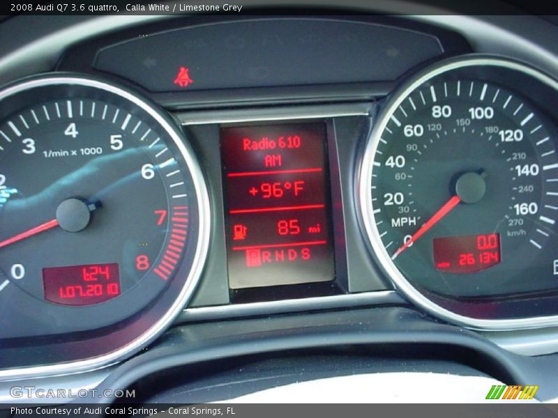 Calla White / Limestone Grey 2008 Audi Q7 3.6 quattro