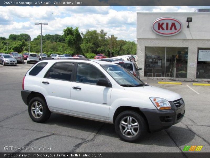 Clear White / Black 2007 Kia Sportage LX V6 4WD