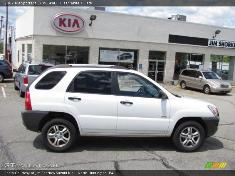 Clear White / Black 2007 Kia Sportage LX V6 4WD