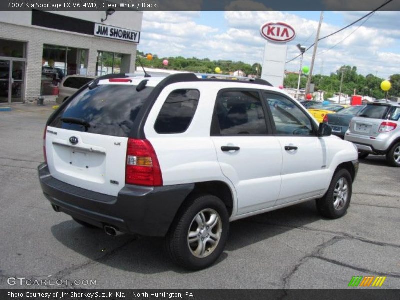 Clear White / Black 2007 Kia Sportage LX V6 4WD