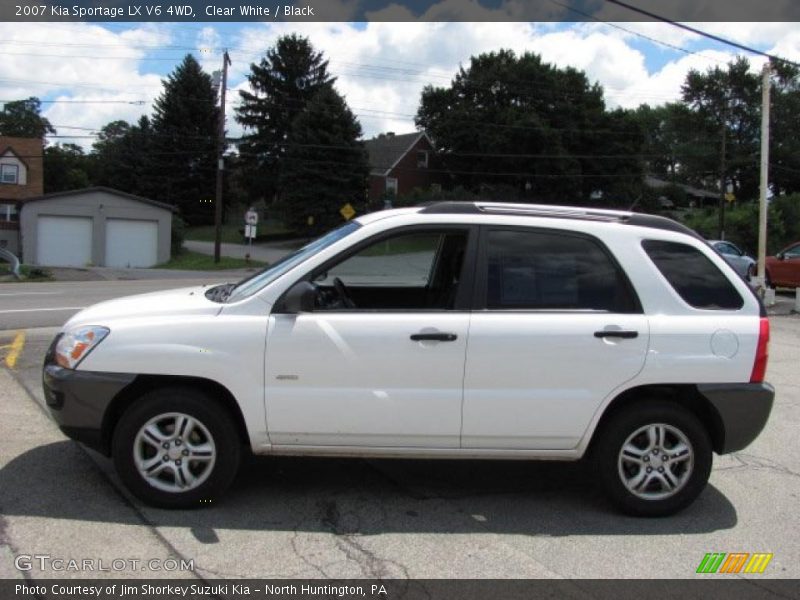Clear White / Black 2007 Kia Sportage LX V6 4WD