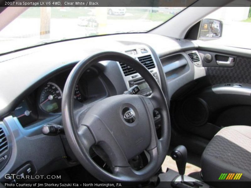 Clear White / Black 2007 Kia Sportage LX V6 4WD