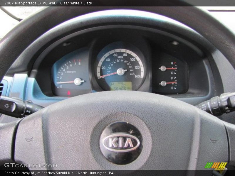Clear White / Black 2007 Kia Sportage LX V6 4WD