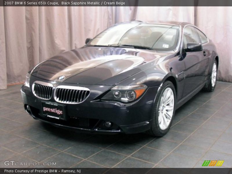 Black Sapphire Metallic / Cream Beige 2007 BMW 6 Series 650i Coupe