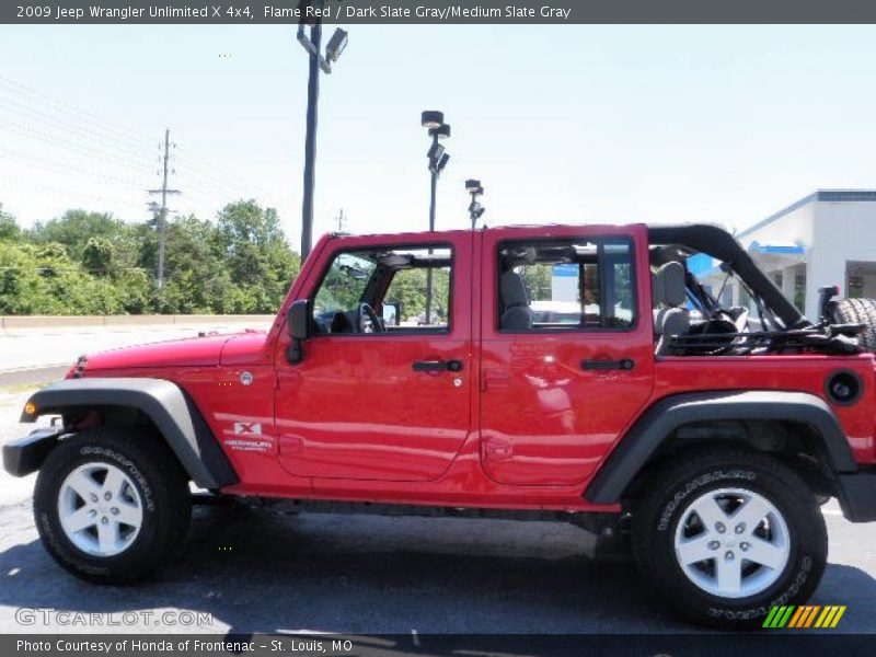 Flame Red / Dark Slate Gray/Medium Slate Gray 2009 Jeep Wrangler Unlimited X 4x4