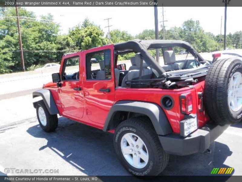 Flame Red / Dark Slate Gray/Medium Slate Gray 2009 Jeep Wrangler Unlimited X 4x4