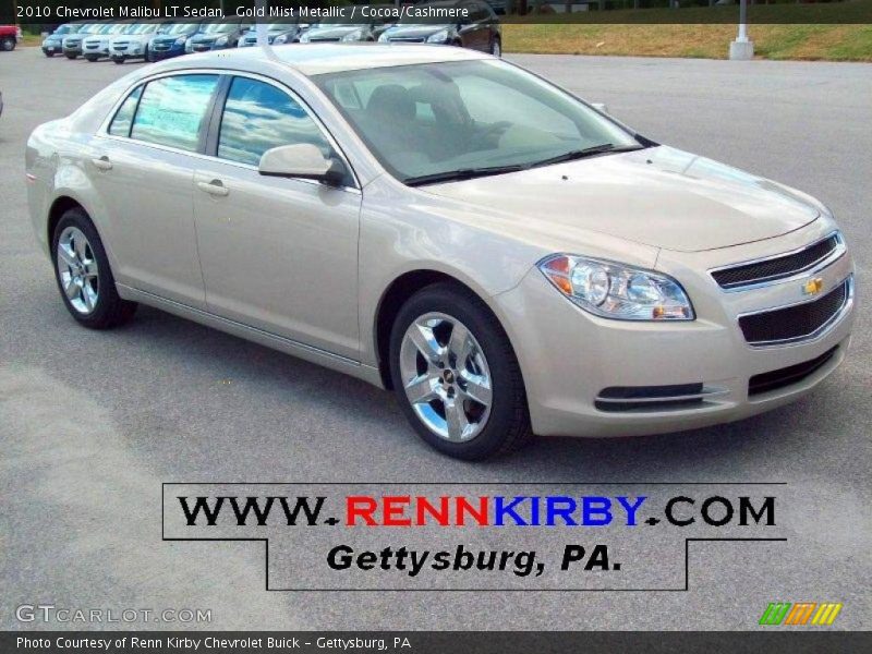 Gold Mist Metallic / Cocoa/Cashmere 2010 Chevrolet Malibu LT Sedan
