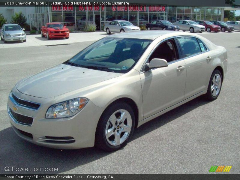 Gold Mist Metallic / Cocoa/Cashmere 2010 Chevrolet Malibu LT Sedan