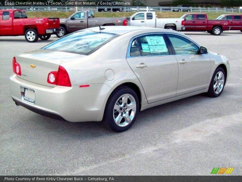 Gold Mist Metallic / Cocoa/Cashmere 2010 Chevrolet Malibu LT Sedan