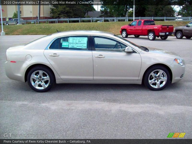 Gold Mist Metallic / Cocoa/Cashmere 2010 Chevrolet Malibu LT Sedan