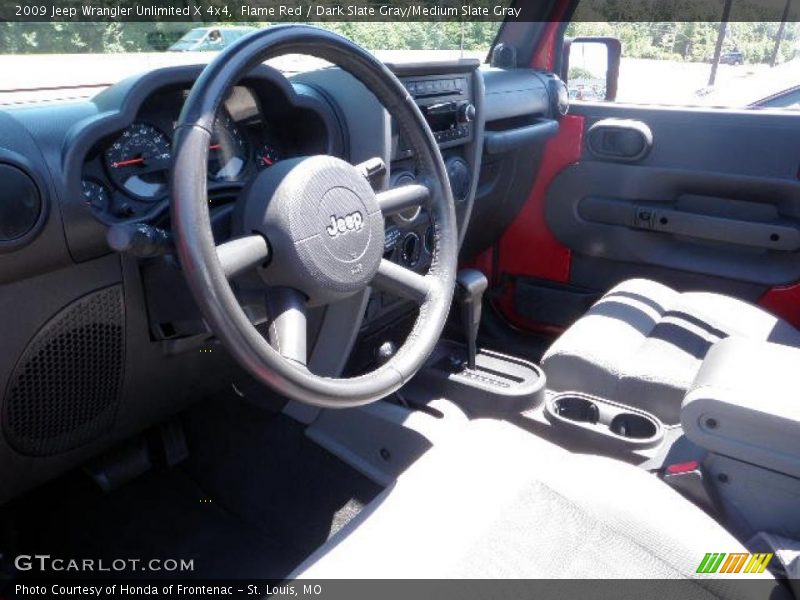 Flame Red / Dark Slate Gray/Medium Slate Gray 2009 Jeep Wrangler Unlimited X 4x4