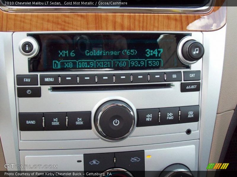Gold Mist Metallic / Cocoa/Cashmere 2010 Chevrolet Malibu LT Sedan