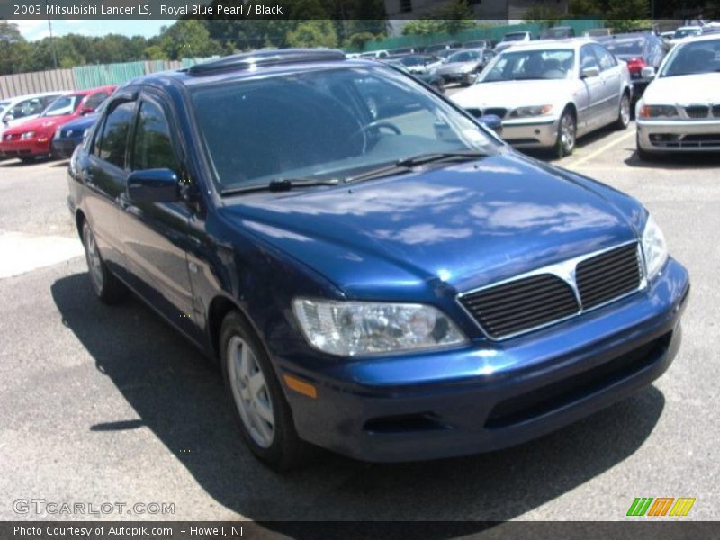 Royal Blue Pearl / Black 2003 Mitsubishi Lancer LS