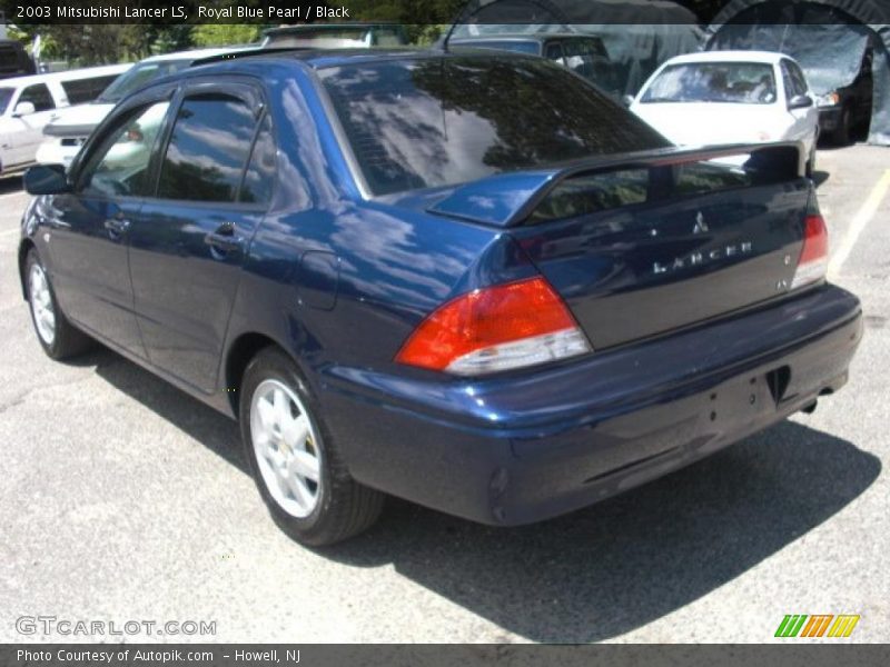 Royal Blue Pearl / Black 2003 Mitsubishi Lancer LS
