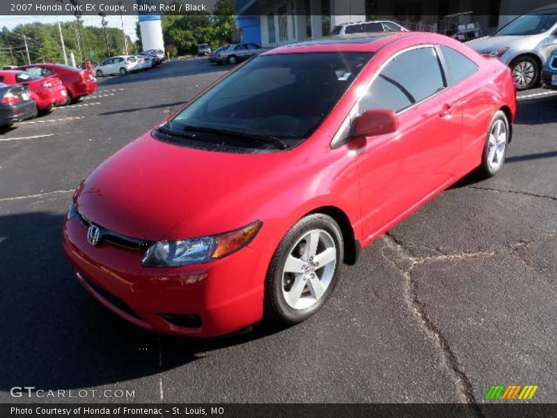 Rallye Red / Black 2007 Honda Civic EX Coupe