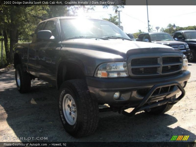 Graphite Metallic / Dark Slate Gray 2002 Dodge Dakota Sport Club Cab 4x4