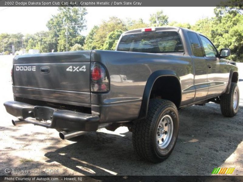 Graphite Metallic / Dark Slate Gray 2002 Dodge Dakota Sport Club Cab 4x4