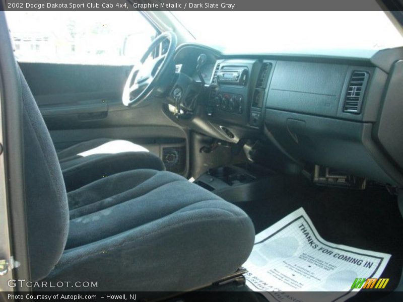 Graphite Metallic / Dark Slate Gray 2002 Dodge Dakota Sport Club Cab 4x4