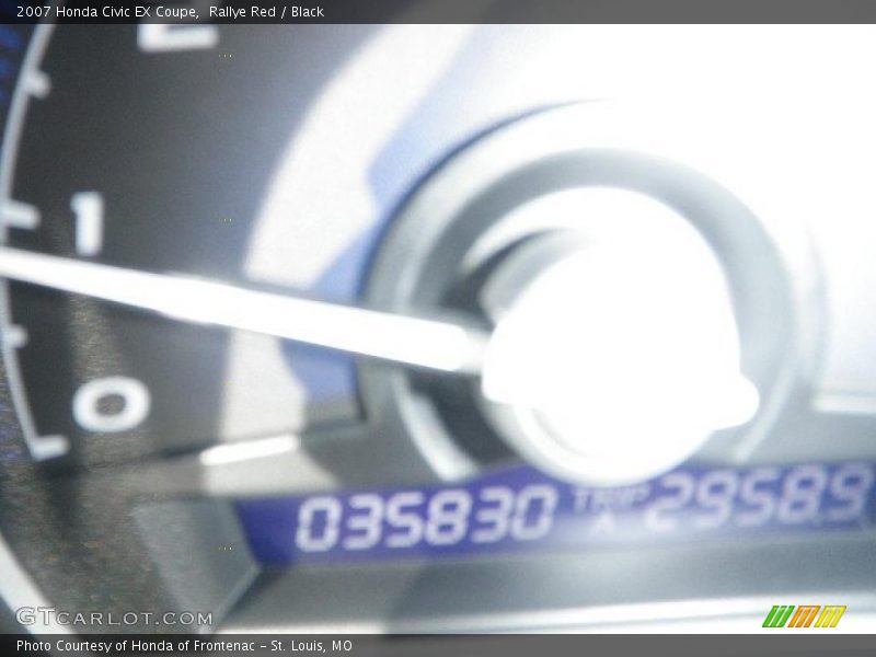 Rallye Red / Black 2007 Honda Civic EX Coupe