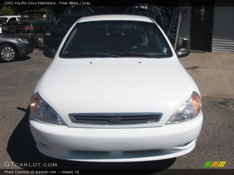Polar White / Gray 2002 Kia Rio Cinco Hatchback