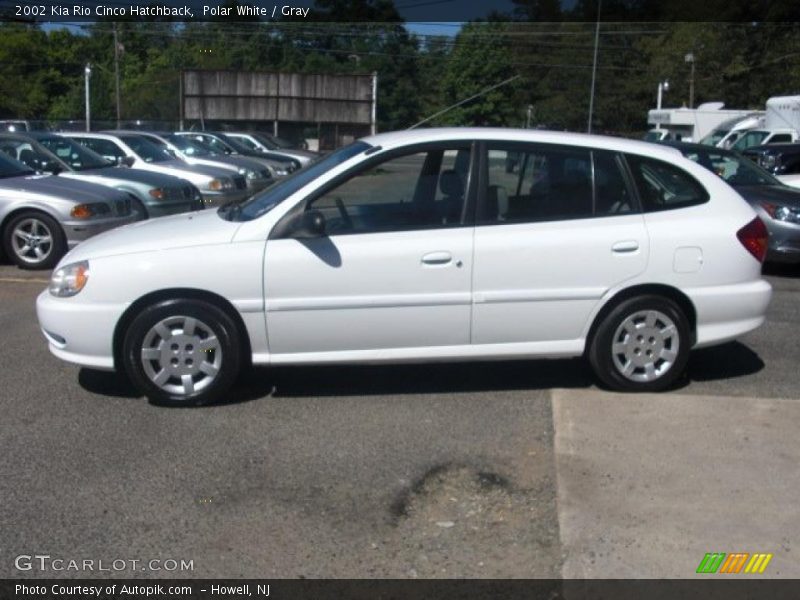 Polar White / Gray 2002 Kia Rio Cinco Hatchback