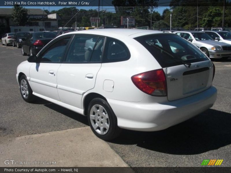Polar White / Gray 2002 Kia Rio Cinco Hatchback