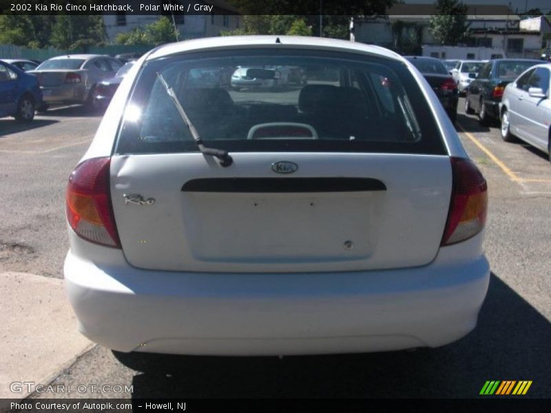 Polar White / Gray 2002 Kia Rio Cinco Hatchback