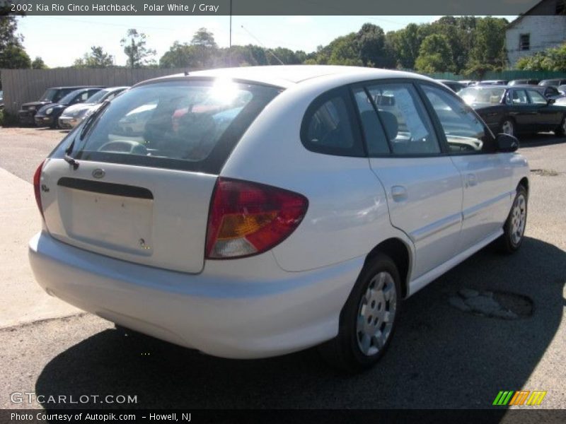 Polar White / Gray 2002 Kia Rio Cinco Hatchback