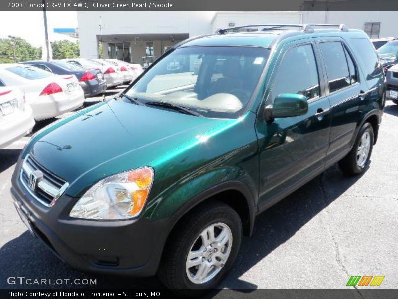 Clover Green Pearl / Saddle 2003 Honda CR-V EX 4WD