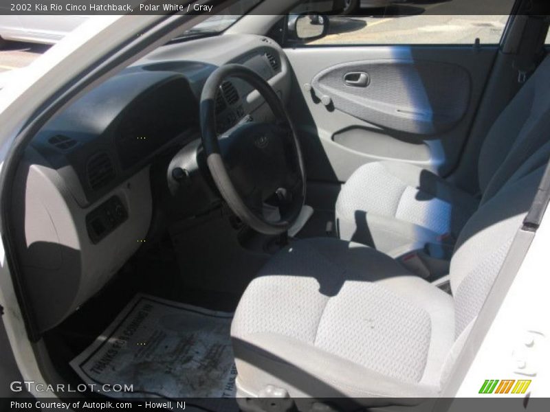 Polar White / Gray 2002 Kia Rio Cinco Hatchback
